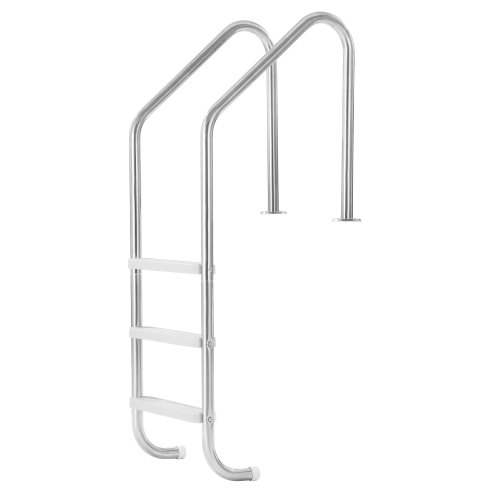 VEVOR Swimming Pool Ladder 3-Step Double Handrails Stairs with Non-Slip Heavy Duty Steps Stainless Steel Load Capacity 265 lbs for 48-54 in Ingroun