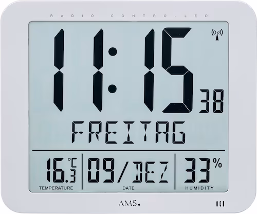 Ams digitale Wanduhr Funk AMS - 5884
