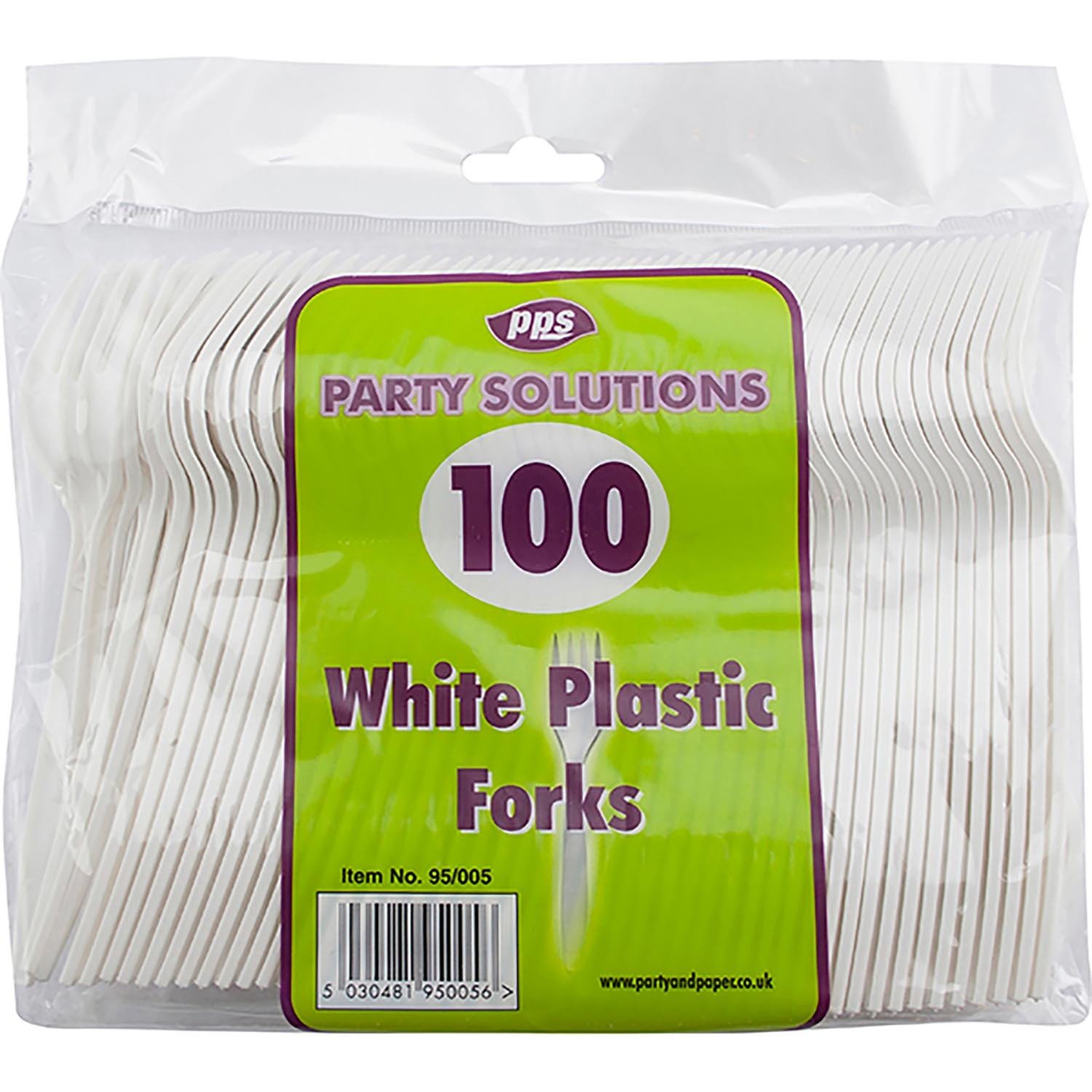 Pack of 100 Plastic Cutlery - Forks