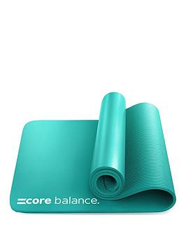 Core Balance Yoga Pilates Mat 10mm Thick Foam Exercise Gym Fitness Carry Strap