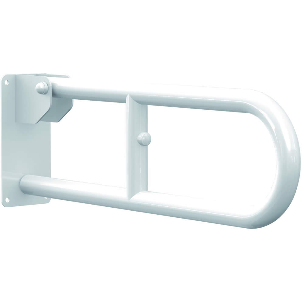 K Design Barra di sostegno ribaltabile da muro 30cm per bagno doccia anziani disabili