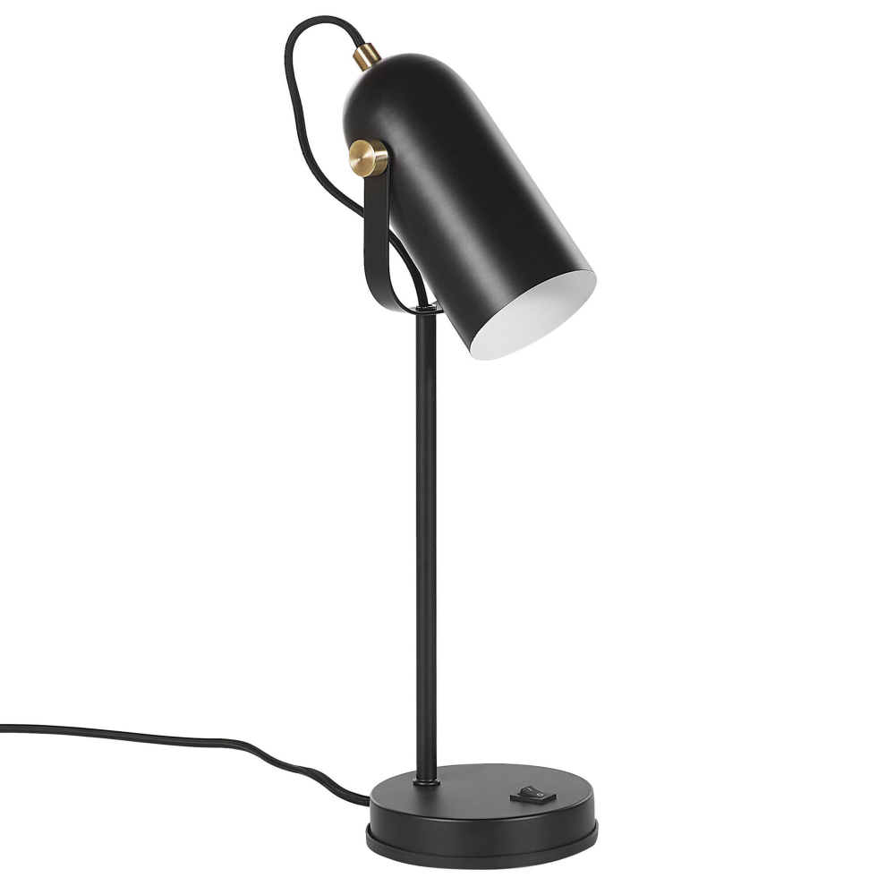 Beliani Modern Metal Desk Lamp Black Tyria