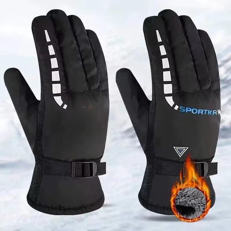 Avant-Garde Winter Cycling Gloves Waterproof Antislip Outdoor Sports Ski Cycling Motocycle Warm Gloves Unisex Moto Equipments Accessories black