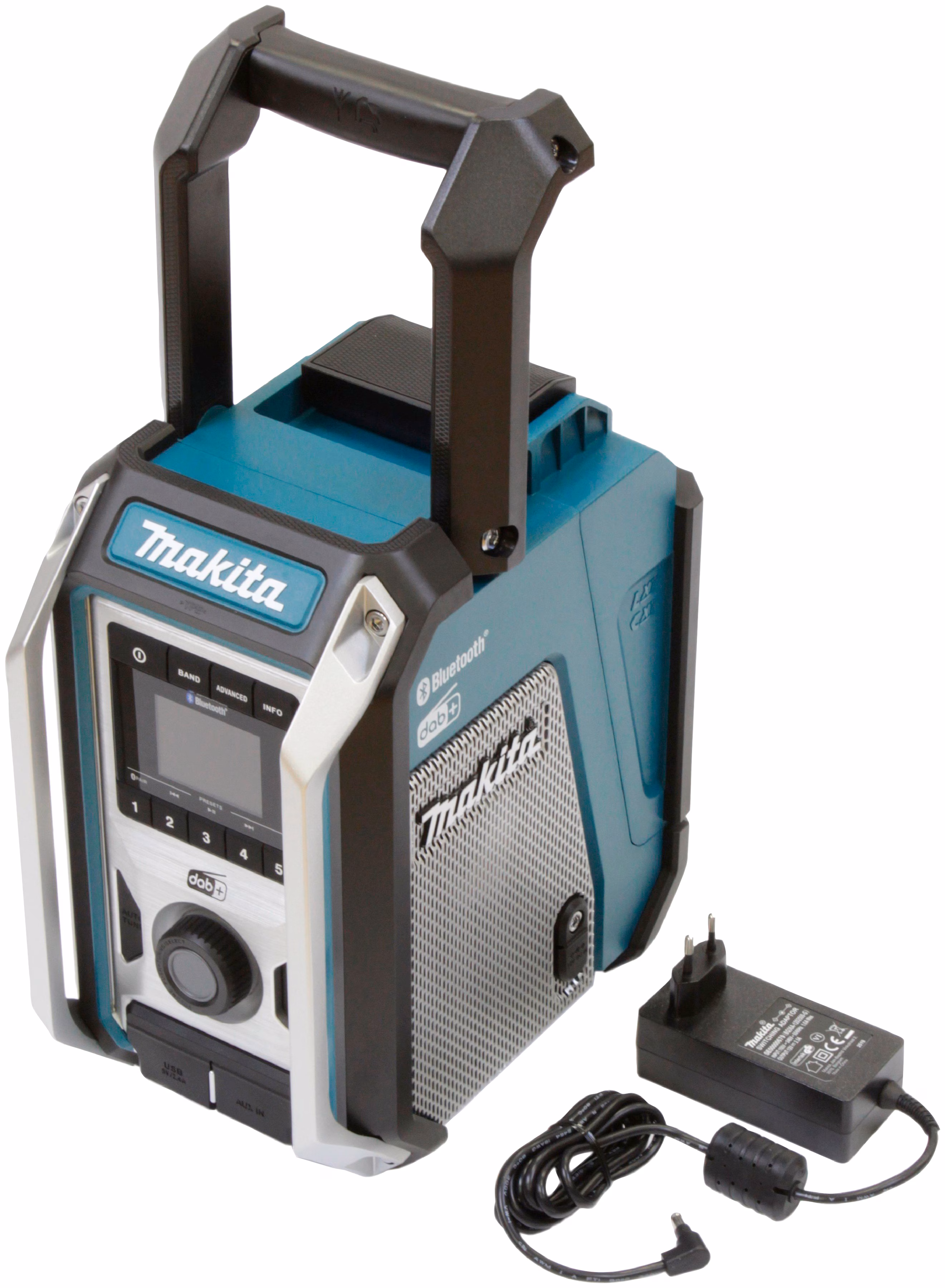 Makita DMR115 Multi-Volt CXT/LXT AC DAB Plus Bluetooth Jobsite Radio | DMR115