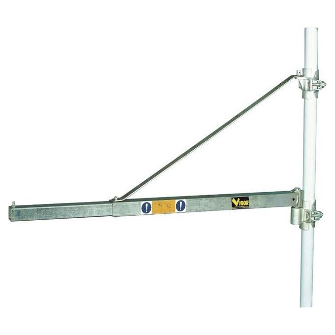 No Brand Braccio asta bandiera allungabile per paranco verricello acciaio zincato 280557