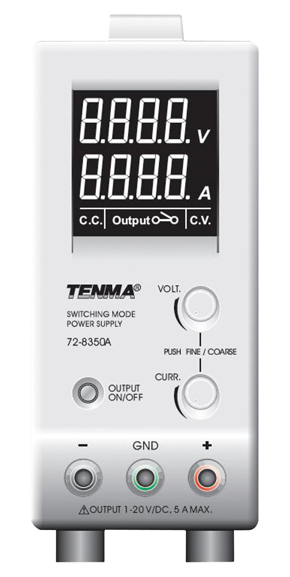 TENMA 72-8350A Power Supply, 1Ch, 20V, 5A, Adjustable
