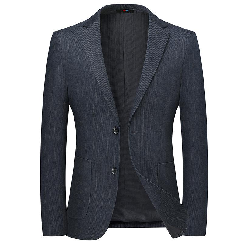 CHIC STUDIO Autumn and Winter New Men's Suits Korean Style Slim-fit Anti-wrinkle Casual Suits Youth Versatile Trendy Suits 4XL blue