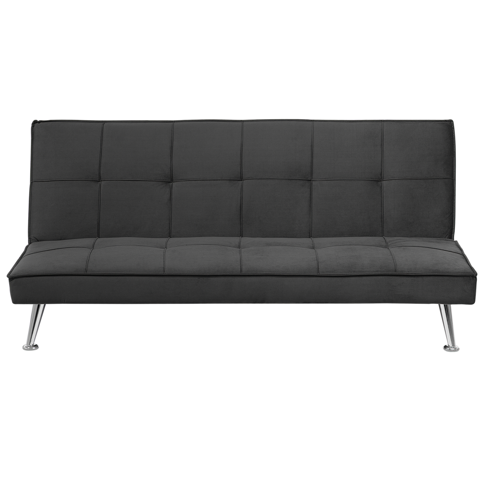Beliani Retro Sofa Bed Hasle Grey