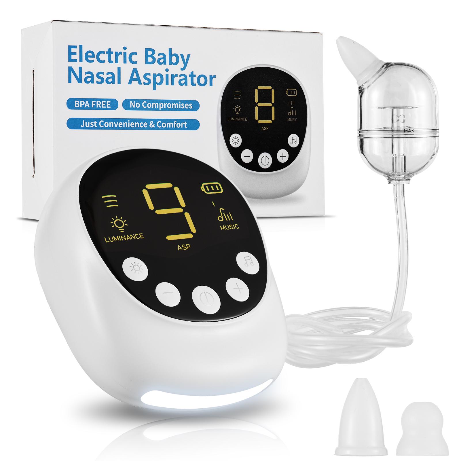 Neoglint Nasal Aspirator for Baby Electric Baby Nose Sucker Electric Nose Suction for Baby 9 Suction Levels white