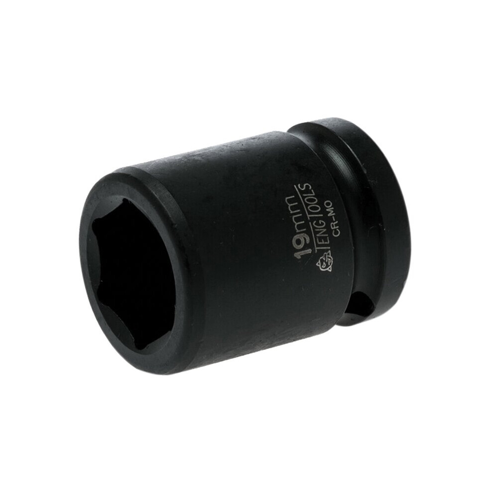 Teng TEN920519N Impact Socket Hexagon 6 Point 1/2in Drive 19mm