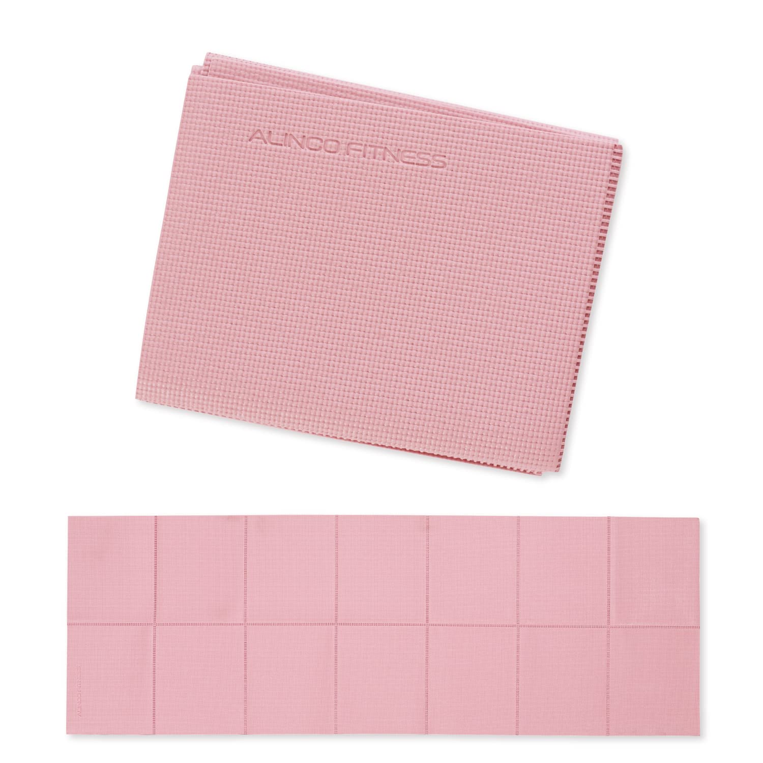 ALINCO Yoga 4mm Training Stretch Folding Yoga Pink Mat, Foldable, Thick, Non-slip, Compact, Portable, Lightweight, Yoga, Pilates, Mat, Mat, Mat, pink