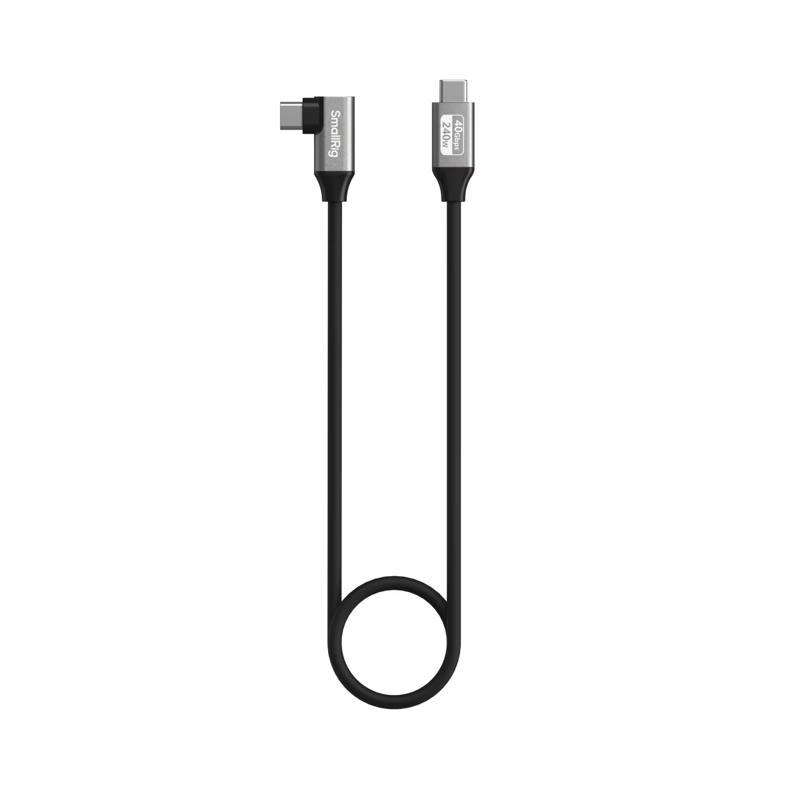 SMALLRIG USB-C Data Cable Straight to Angled, 40Gbps High Speed Data Transfer, for iPhone, Laptops
