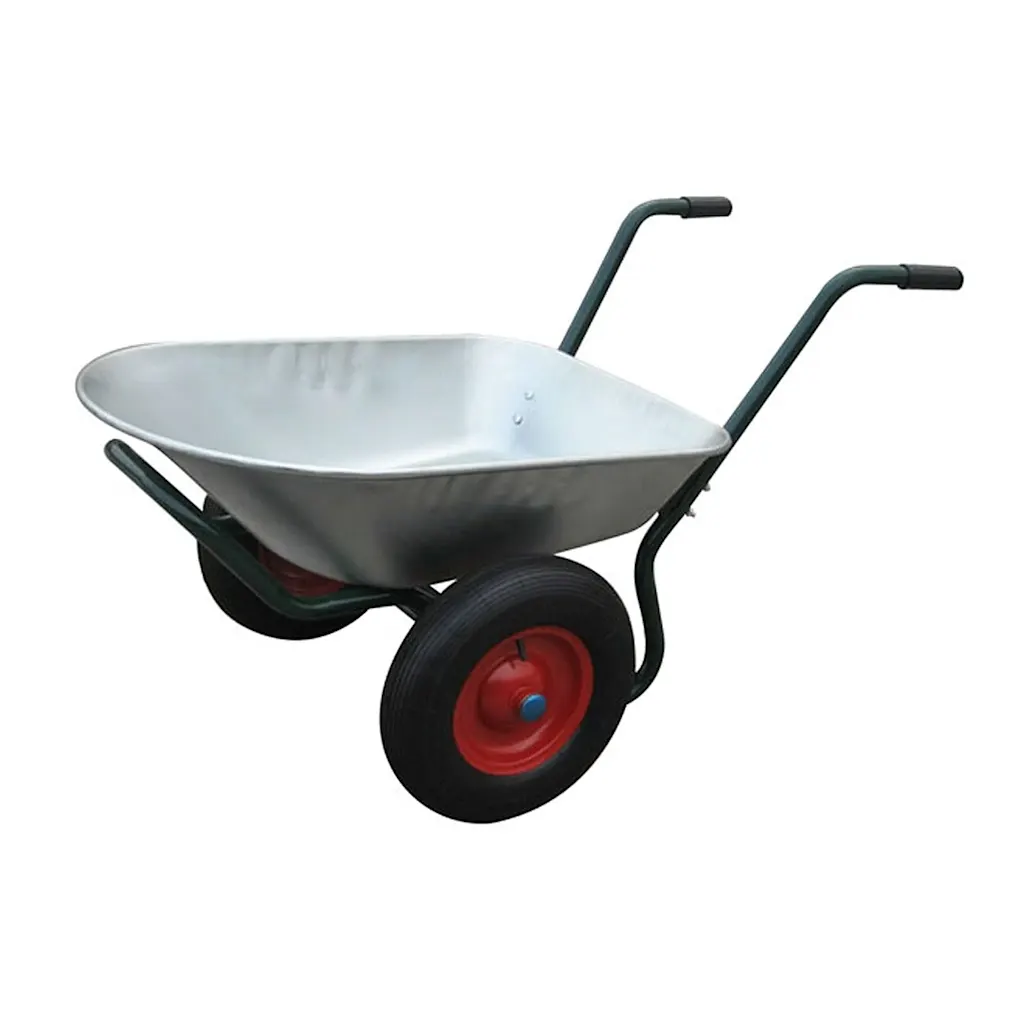 VidaXL Gardening Tool Wheelbarrow Two Wheels 66 L