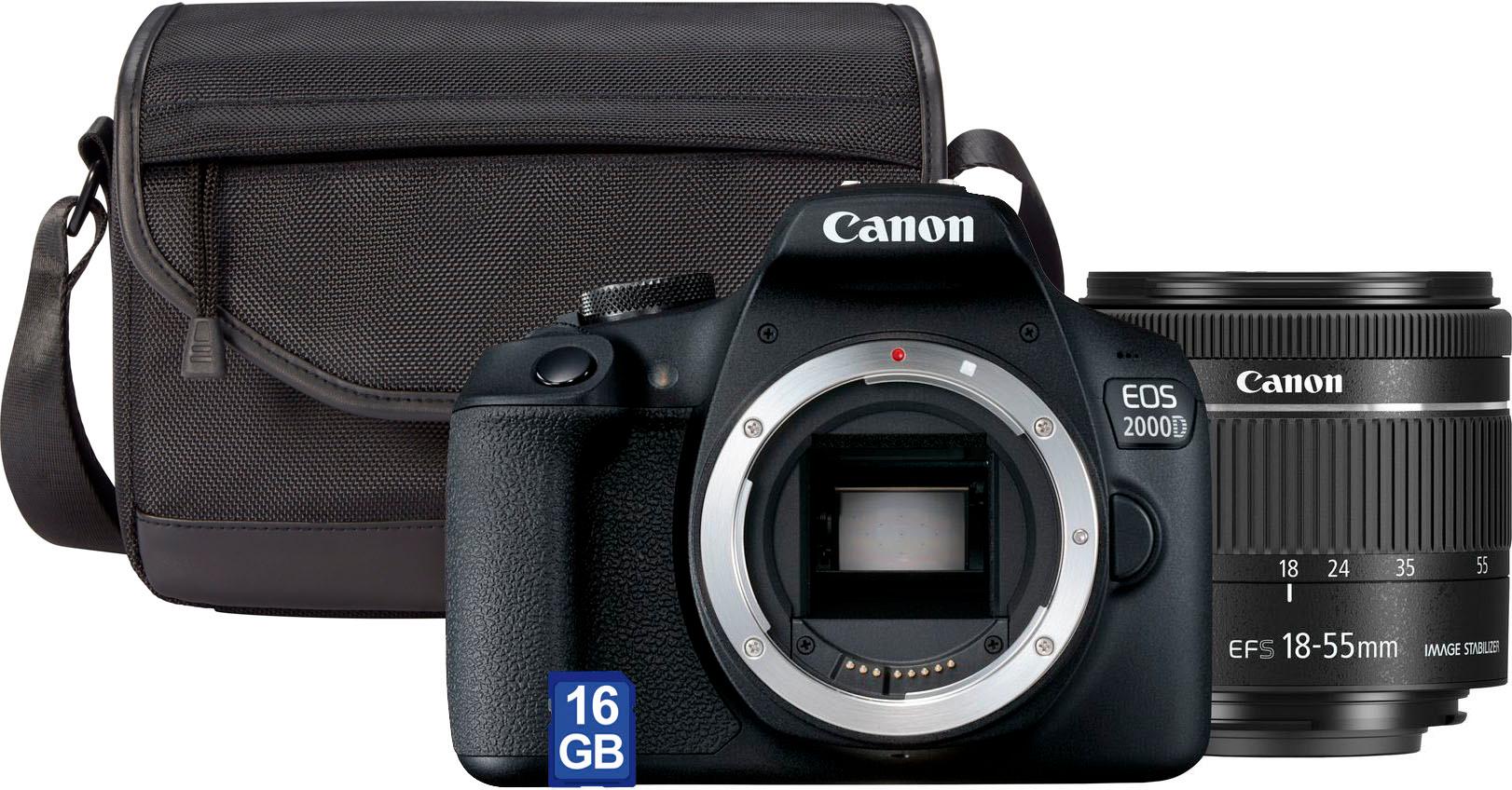 Canon EOS 2000D BK 18-55 IS + SB130 +16GB EU26 SLR Camera Kit 24.1...