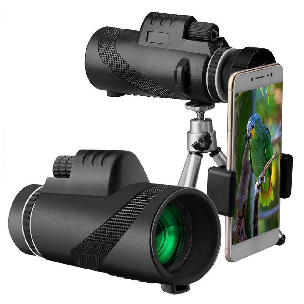 GoolRC Monocular Telescope 40X60 High Power HD Monocular Telescope with Smartphone Holder and Tripod black