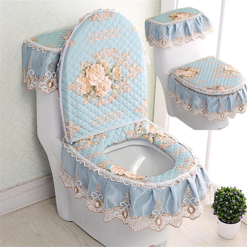 BC-Warm Home 3 Piece Set Toilet Cushion Winter Toilet Cover U-type Zipper Seat Mat Pad Toilet Accessories WC Mat Hotel Supplies Toilettes