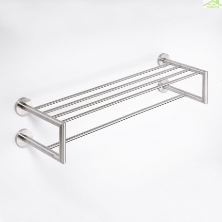 Maison De La Tendance Double Trapezoid Wall Mounted Towel Rack gray