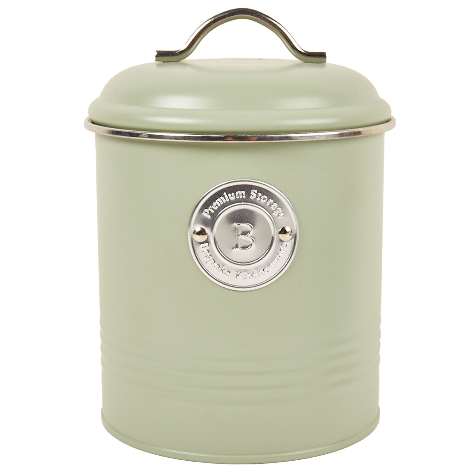 Ribbed Biscuit Canister - Sage