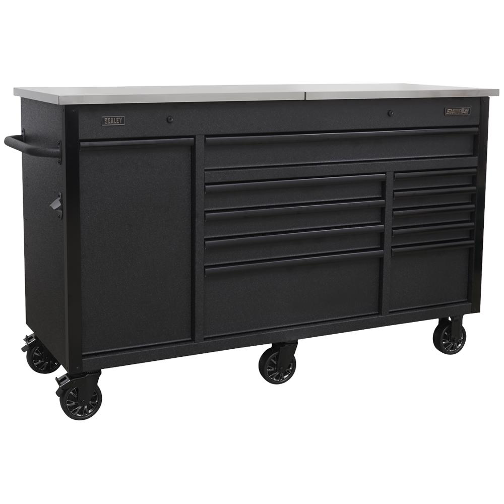 Sealey 38.9" H x 62.99" W x 22.99" D Mobile Tool Cabinet with Power Tool Charging Drawer