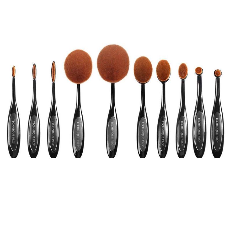 Technique PRO Oval Makeup Brushes - 10 Pcs