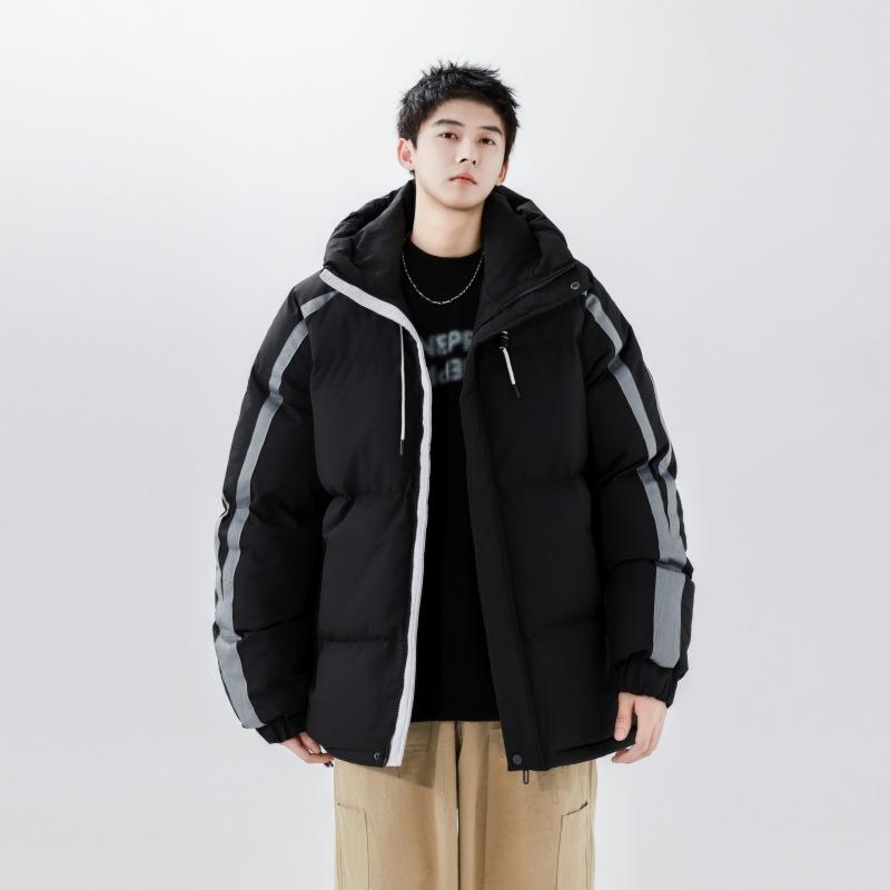 CHIC STUDIO Warm Cotton-padded Jackets, Winter Cotton-padded Jackets, Men's Jackets, Fashionable, Simple and Trendy 4XL