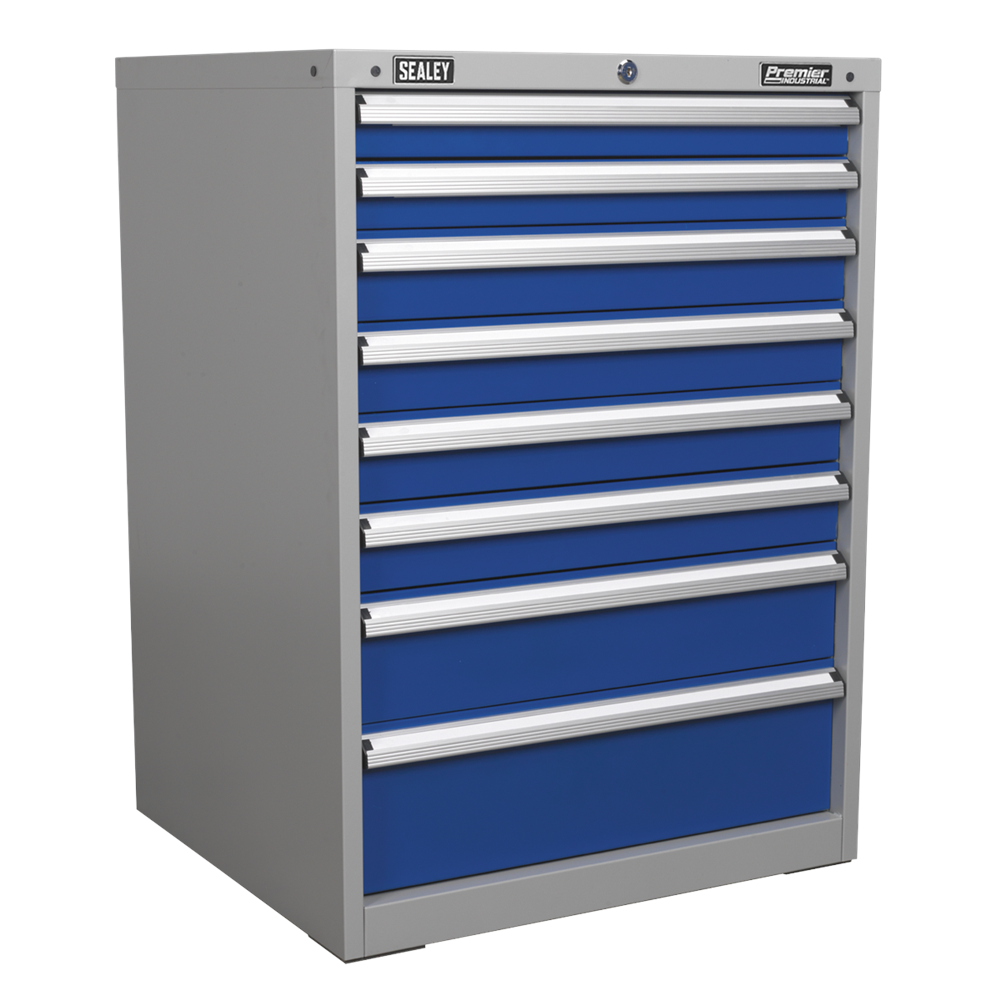 39.37" H x 28.54" W x 25.79" D Industrial Cabinet blue,gray