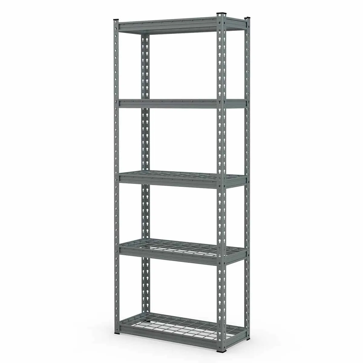 Costway 5-tier Garage Metal Storage Shelves Shelving Unit-grey, Grey