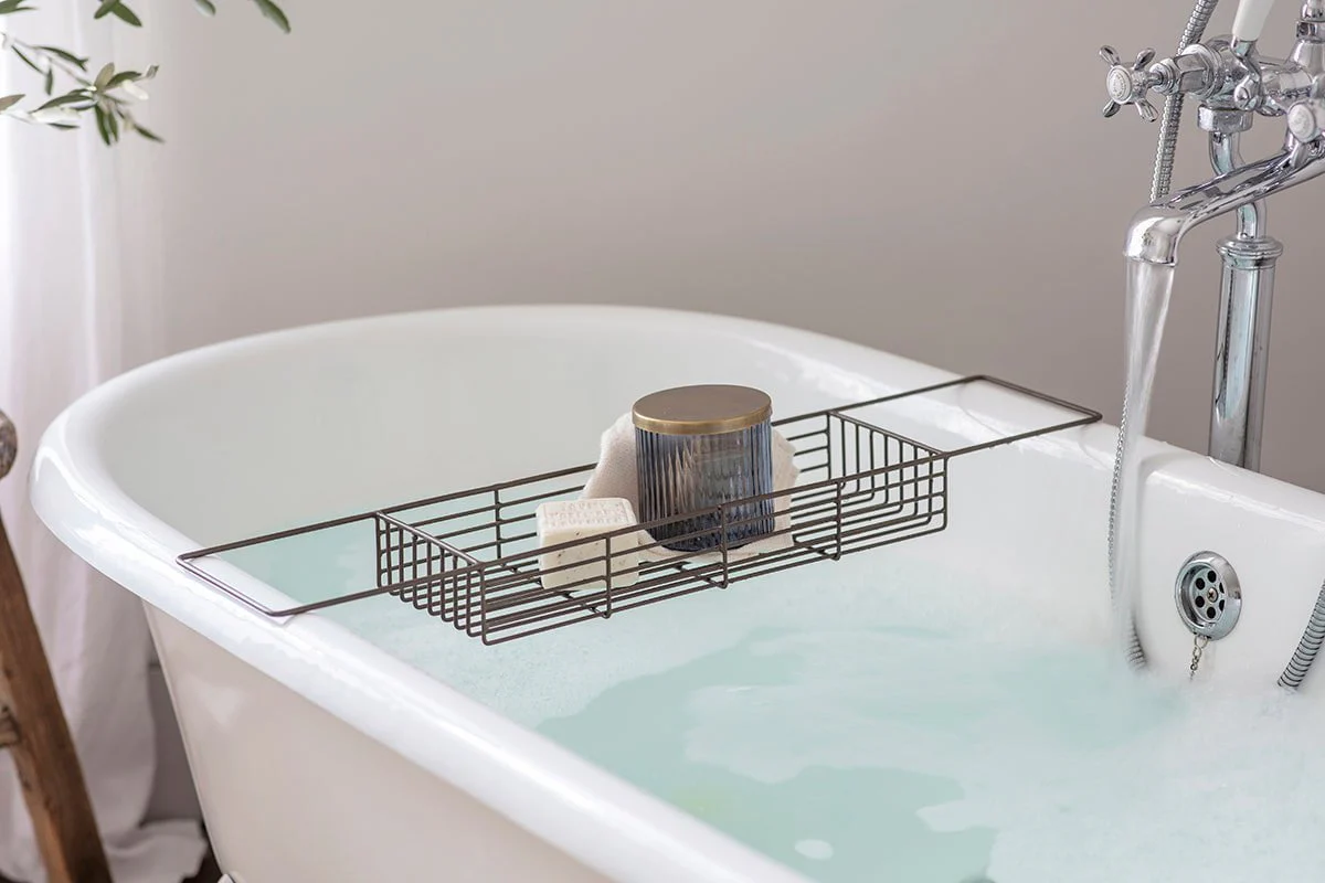 Nkuku Indore Iron Bath Bridge Aged Brass