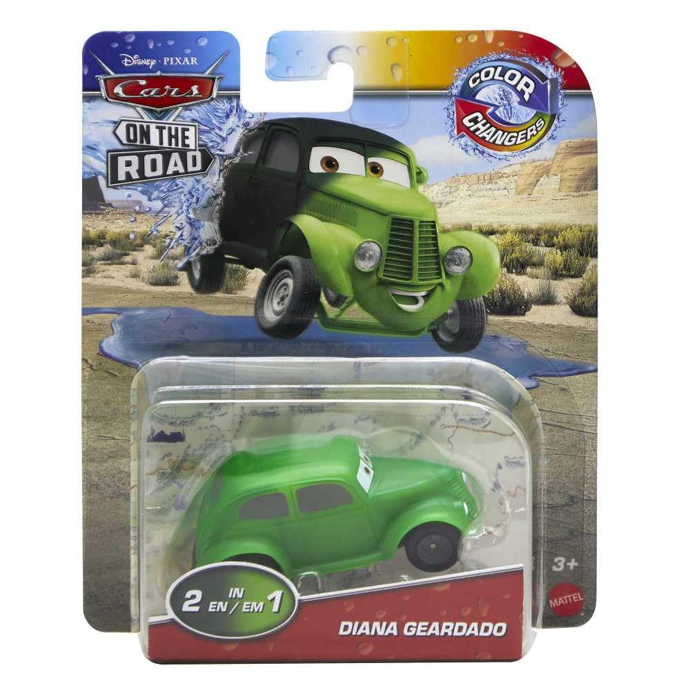 Mattel Disney Cars Toy Color Changer 2023 Cars on the Road Diana Gialdado green