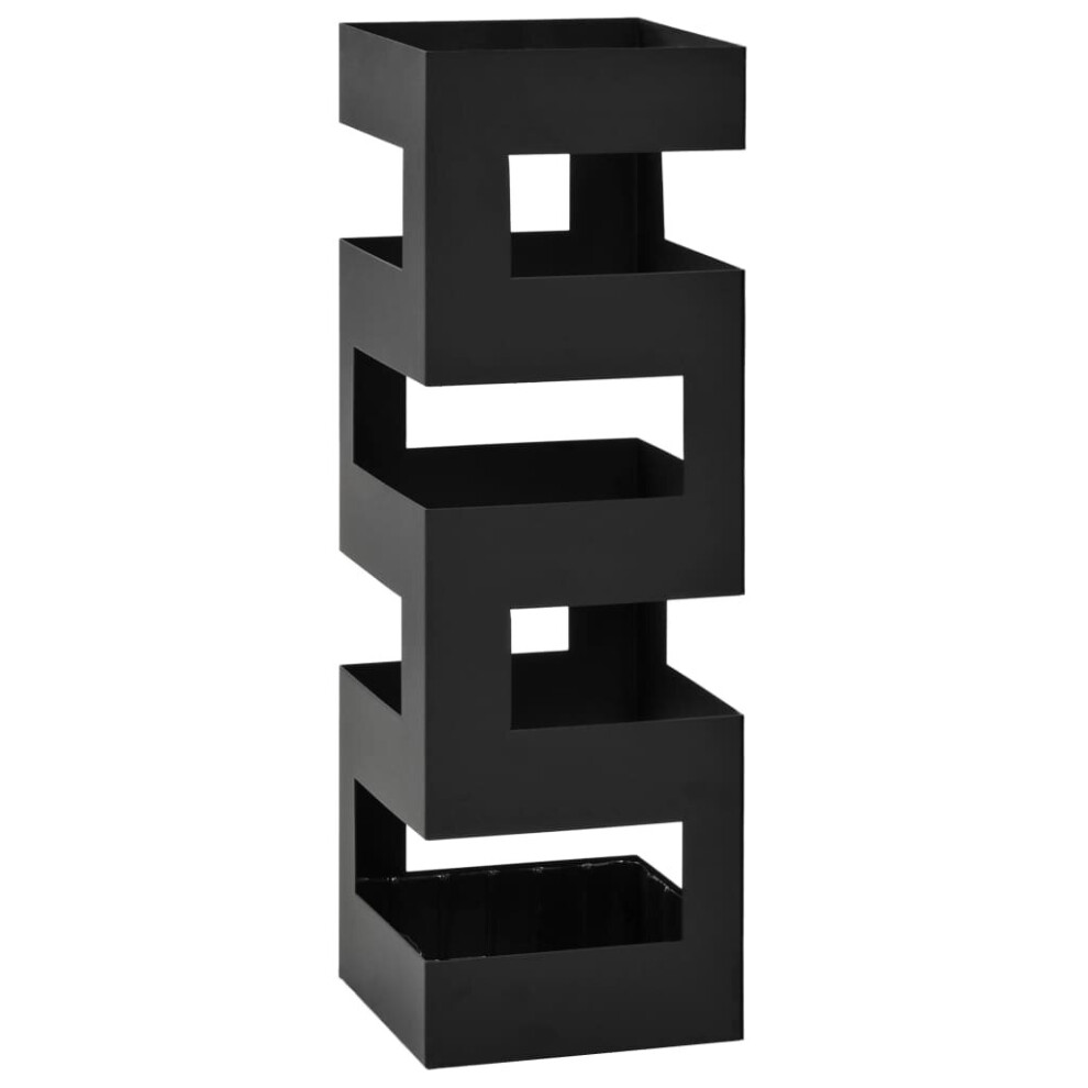 VidaXL Umbrella Stand Tetris Steel Black