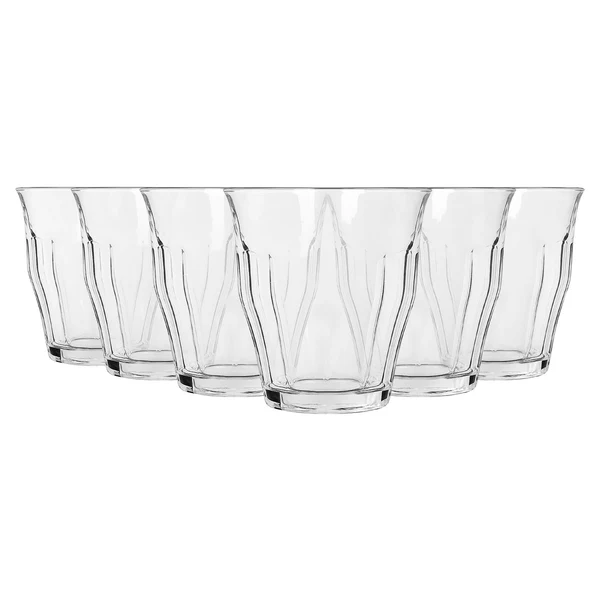 Argon Tableware 210ml Fluted Water Glasses - Pack of 6