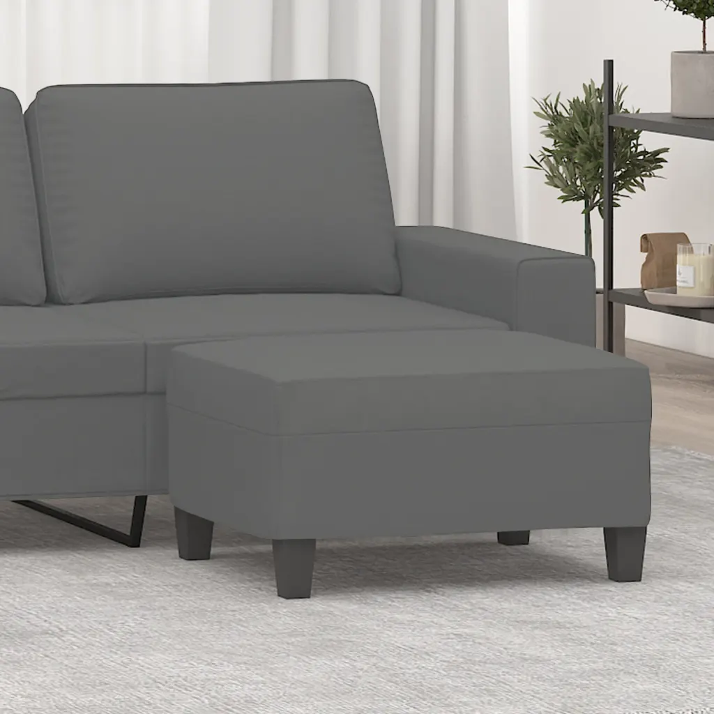 VidaXL Footstool Dark Gray 27.6""x21.7""x16.1"" Microfiber Fabric