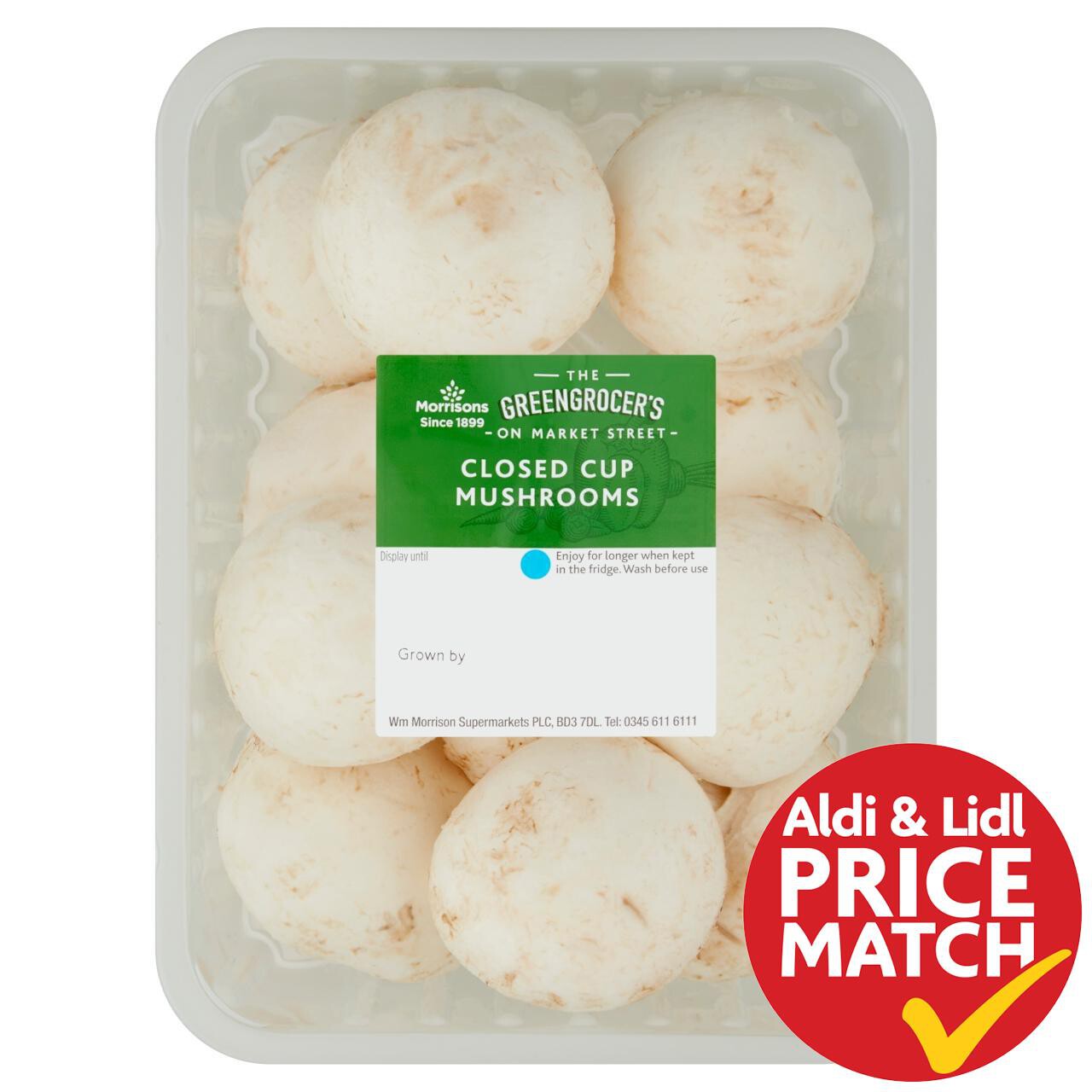 Morrisons Closed Cup Mushrooms 400g