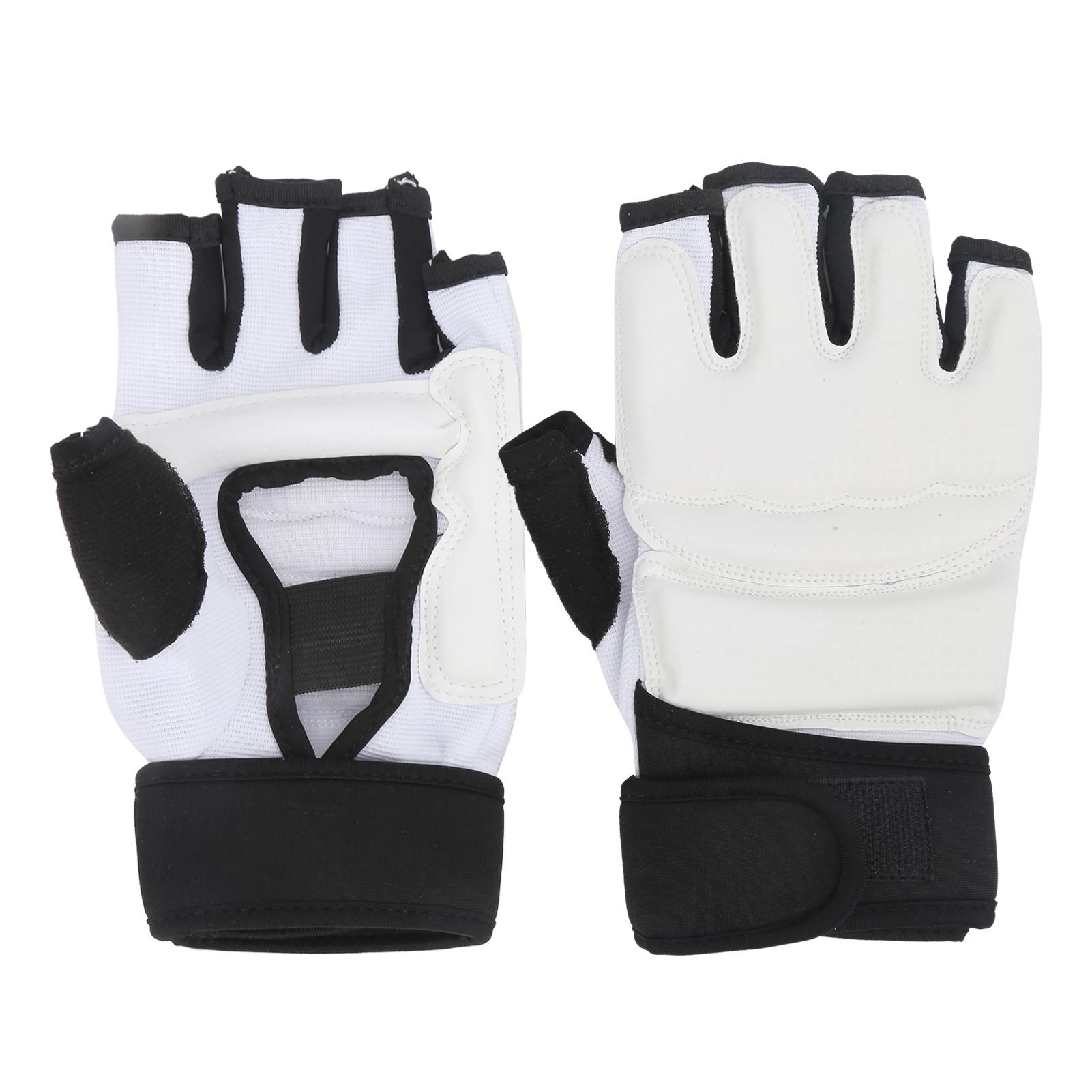 Fishine 1 Pair 180?185mm Half Finger Punch Bag Training Gloves Boxing Taekwondo Fingerless Gloves