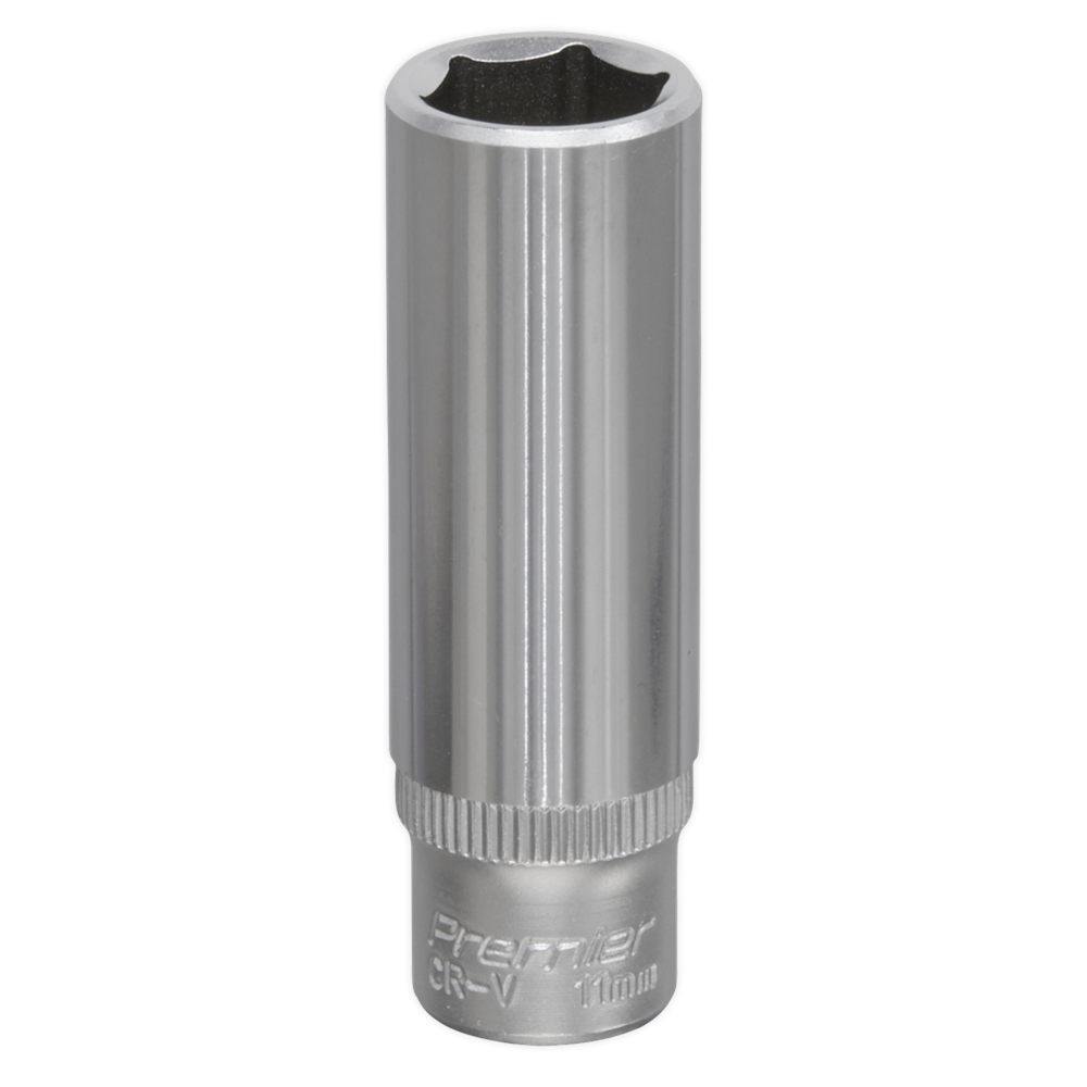 Sealey WallDrive Socket 11MM Deep 1/4" Sq. Drive