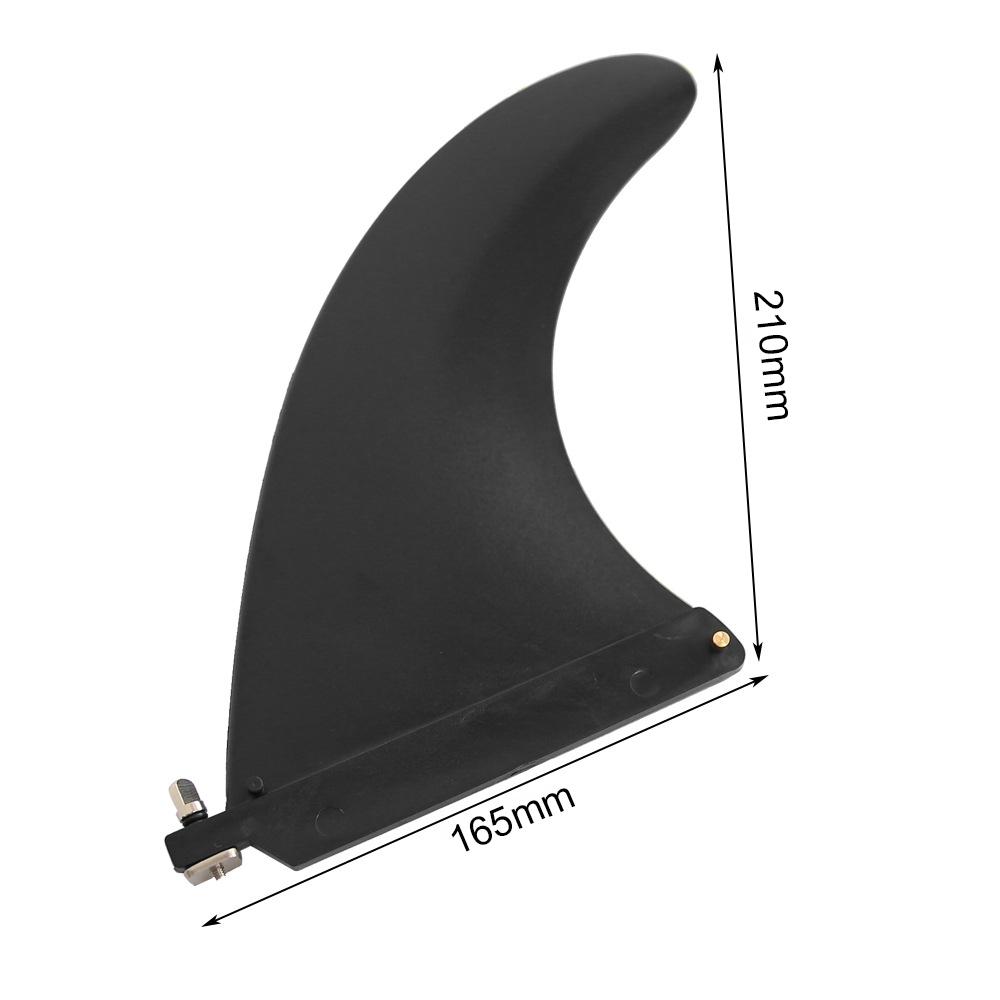 TOMTOP JMS Surfing Watershed Fin Stand Up Paddleboard Tail Fin Detachable Center Fin with Screw for Long Board black