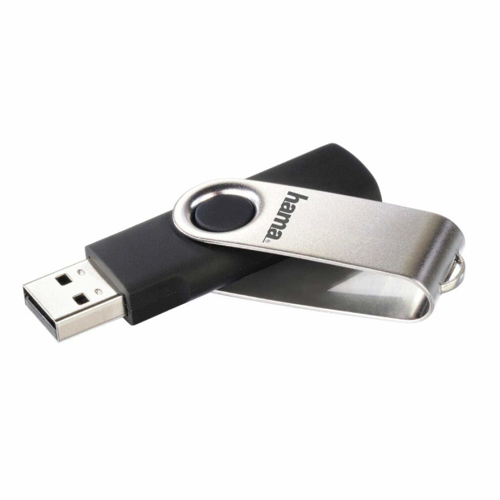 Hama Rotate 128GB USB 2.0 USB flash drive USB Type-A Black Silver