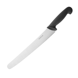 Hygiplas Serrated Pastry Knife Black 25.5cm (CF895)