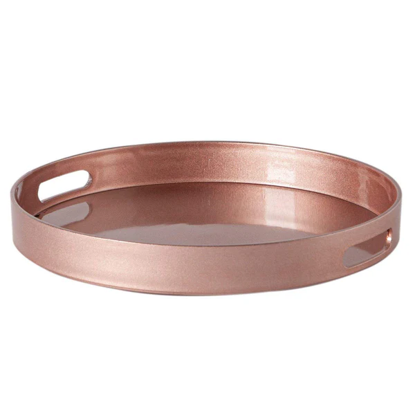 33cm Round Metallic Serving Tray | By Argon Tableware