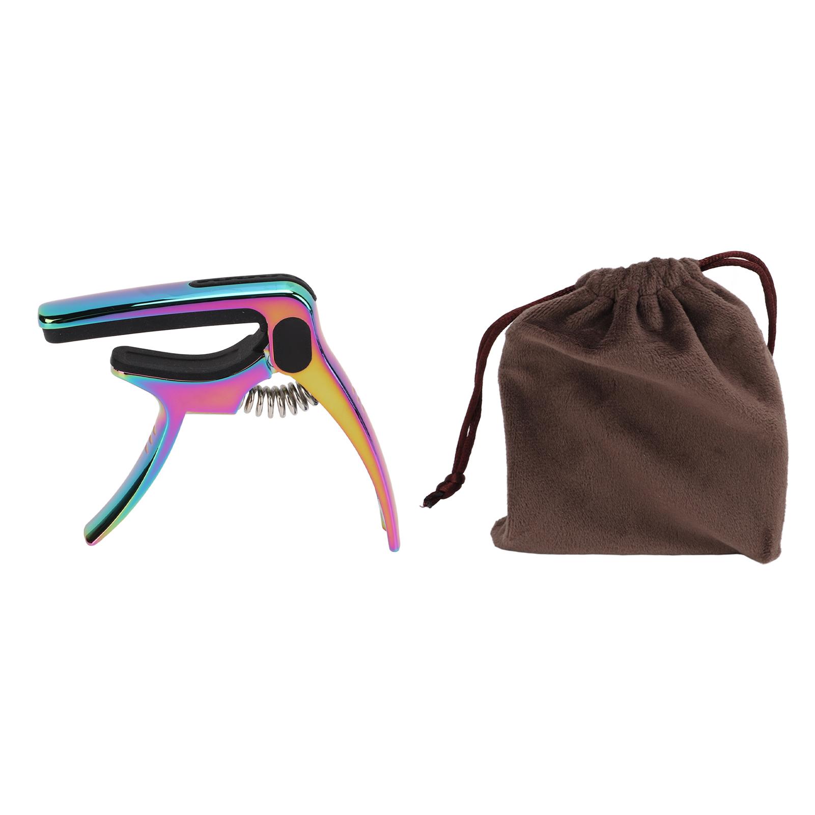 TOMTOP JMS Metal Guitar Capo Tone Adjustment Tool with Pick Holder Stringed Instrument AccessoriesColorful