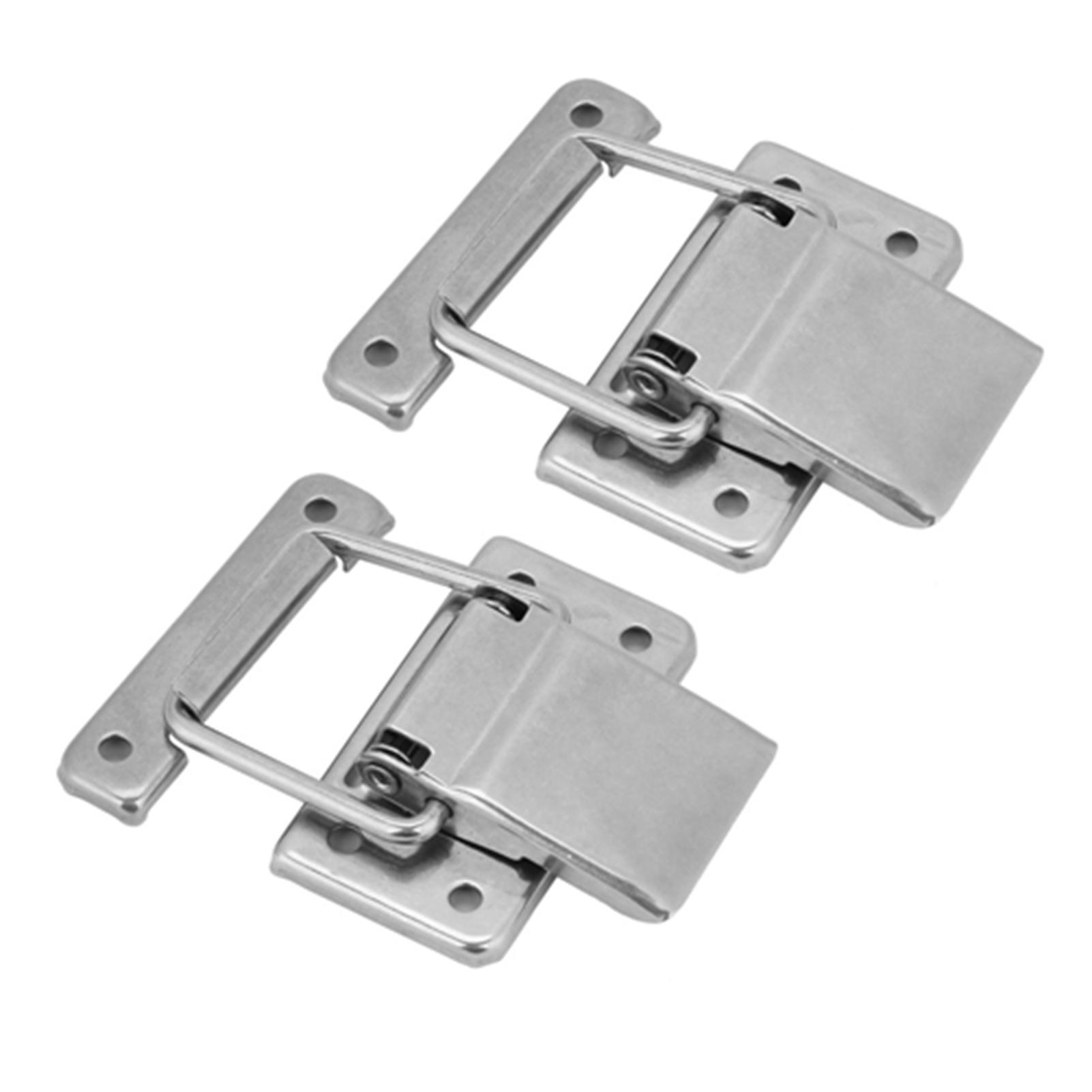 ZEALOT 2pcs Stainless Steel Hardware Cabinet Case Spring Loaded Latch Catch Toggle Hasp