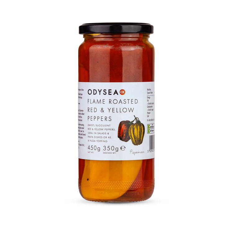 Jarrold Deli Other Brands Odysea Flame Roasted Red & Yellow Peppers 450G