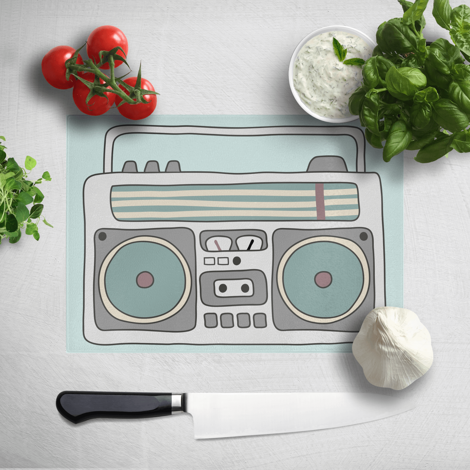 By IWOOT Retro Chopping Board Boombox Chopping Board
