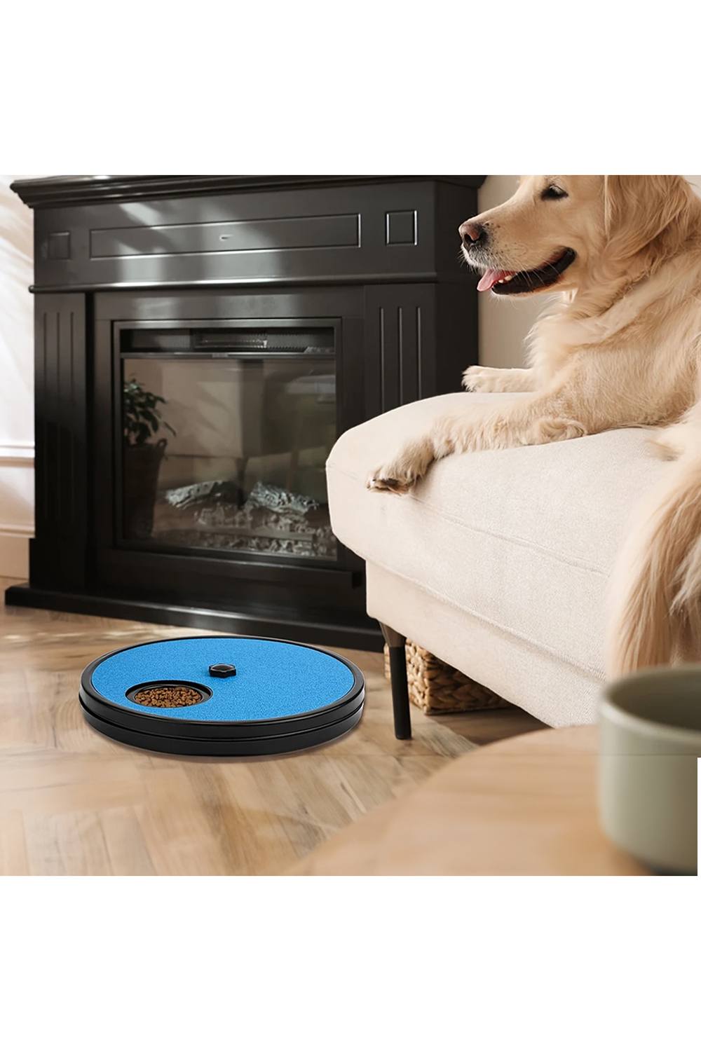 Living And Home Multifunctional Nail Scratching Board with 6 Built-in Treat Boxes in Blue