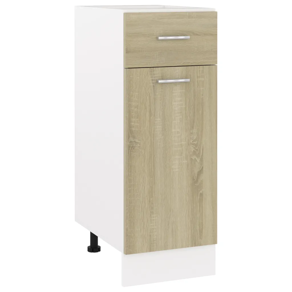 VidaXL Drawer Bottom Cabinet Sonoma Oak 30x46x81.5 cm Chipboard