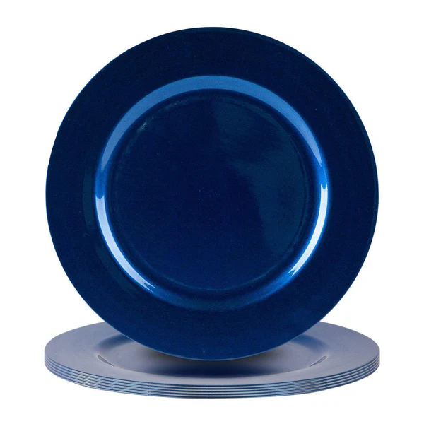 33cm Metallic Melamine Charger Plates | Pack of Six | By Argon Tableware