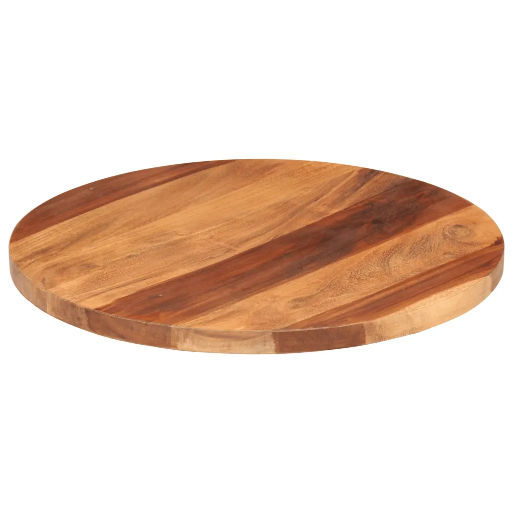 VidaXL Table Top Solid Sheesham Wood Round 25-27 mm 50 cm
