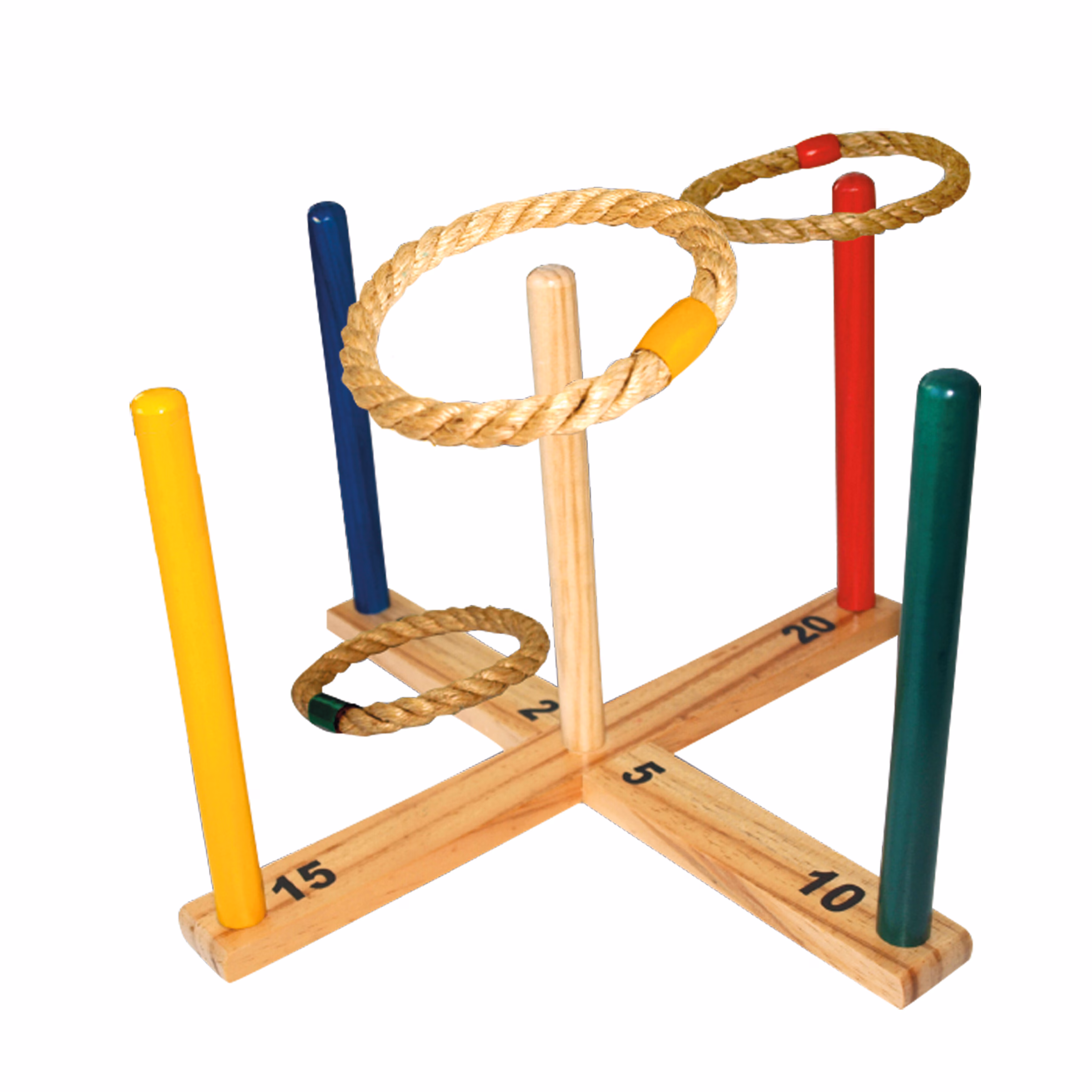 Schildkröt Funsports Sportscenter - Mts Ringwurfspiel, Holz Mit 5 Seil-wurfringen Toys/Spielzeug NEW