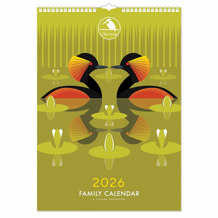 Birds I Like Birds A3 Family Planner 2026