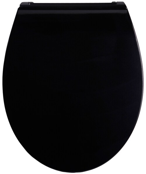 Sanilo Flat Soft Close Elongated Toilet Seat black